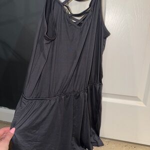 Stylish Black CrissCross Romper XL